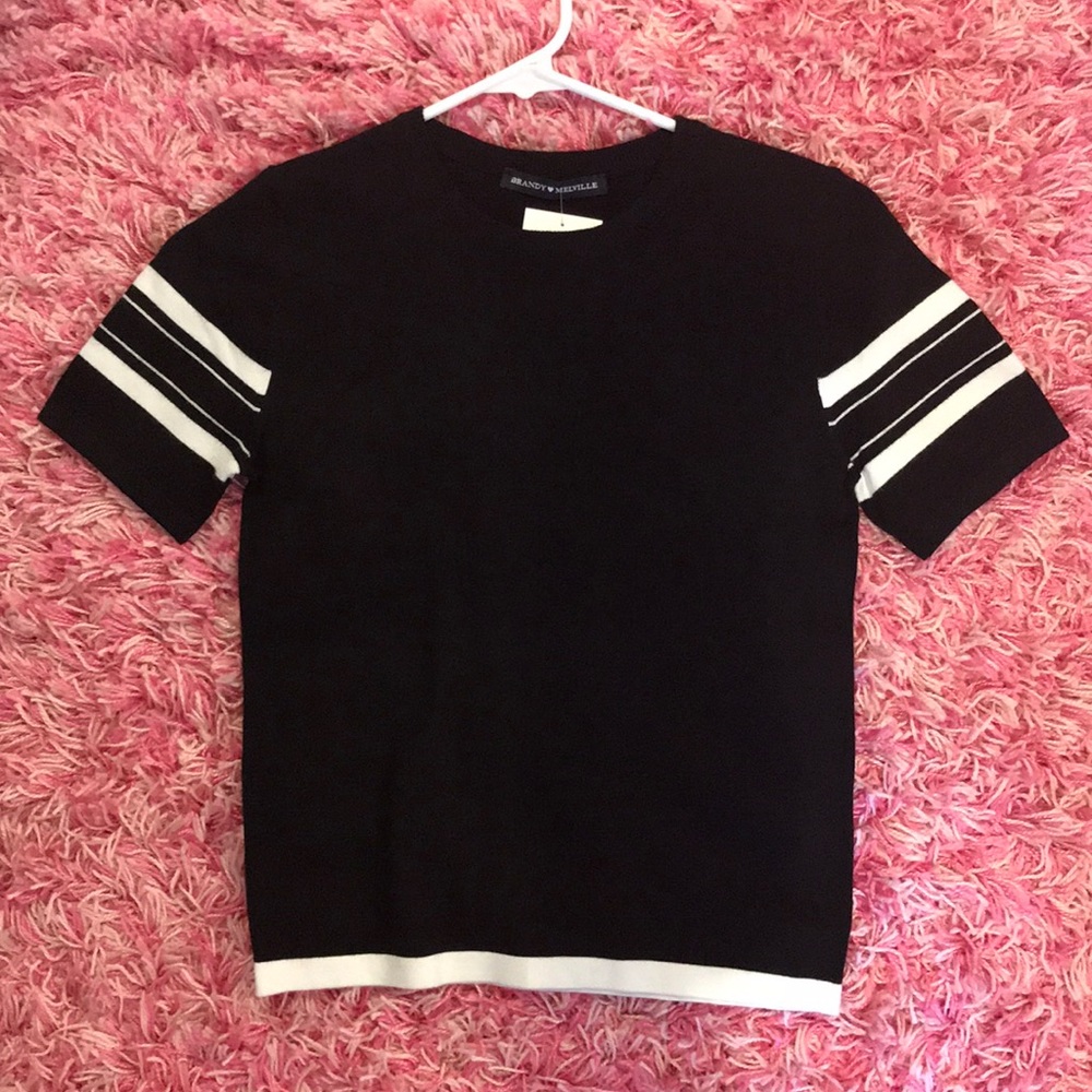 Brandy Melville Black & White Sweater Top